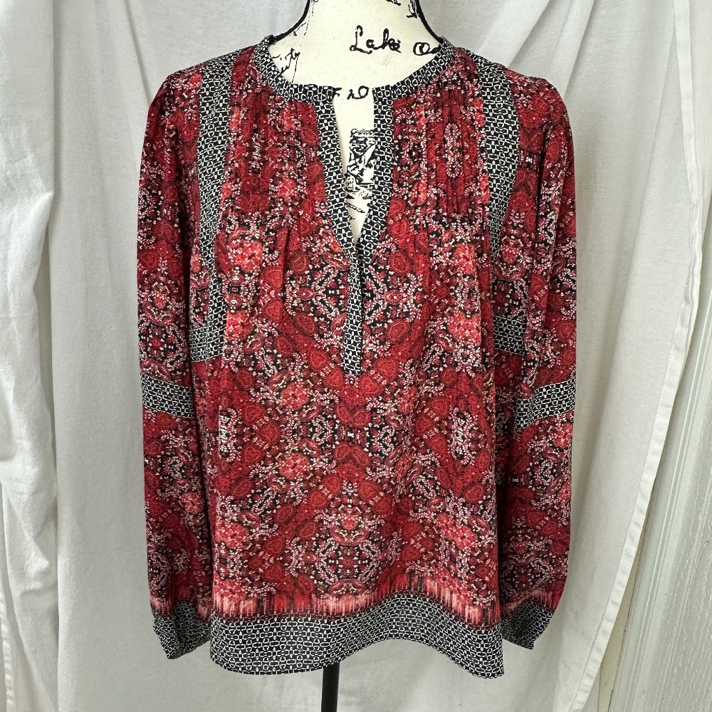 Women's Blouse Rose and Olive Size XL NWT